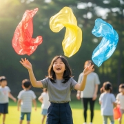 저글링 스카프 6색(1세트) 감각발달 단체운동 체육용품