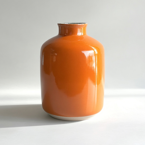 오렌지 세라믹 화병